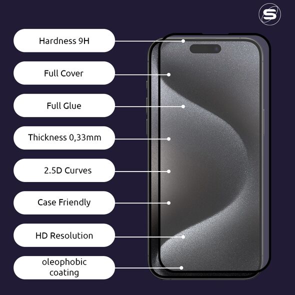 Hardy Glass Sonique Premium Series HD Full Cover 9H Google Pixel 6a Μαύρο 5210312036238