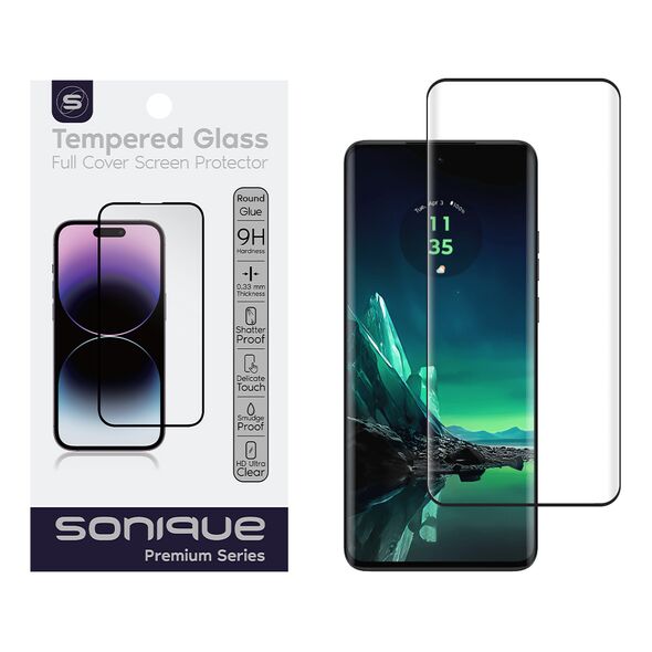 Curvy Glass Sonique Premium Series HD Full Cover 9H Motorola Edge 40 Neo 5G Μαύρο 5210312036290