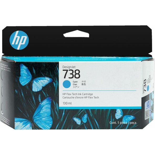 Tusz HP HP Atrament/HP 738 130-ml Cyan DesignJet Ink