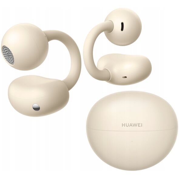 Słuchawki Huawei Huawei FreeClip, headphones (beige, Bluetooth, USB-C)