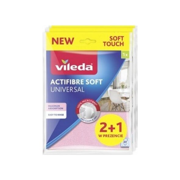 Vileda Ściereczka Vileda ACTIFIBRE SOFT 2+1 3szt