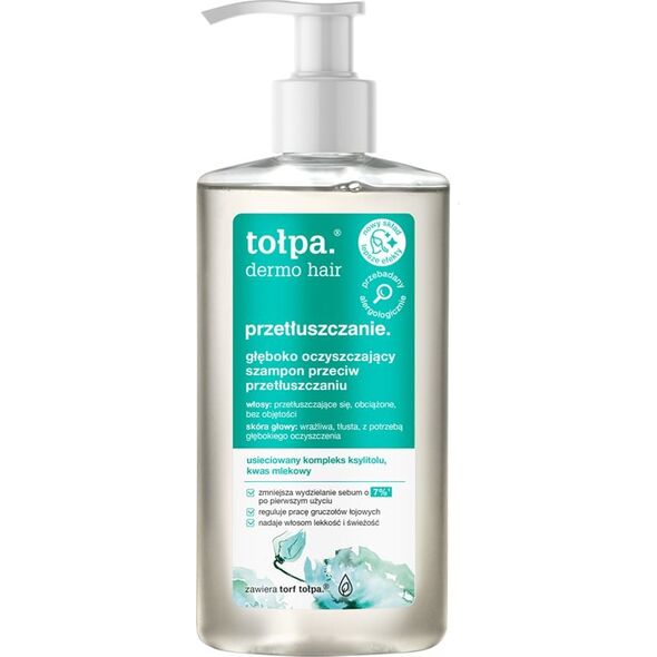 Tołpa Dermo hair przetłuszczanie. Głęboko oczyszczający szampon przeciw przetłuszczaniu 250ml