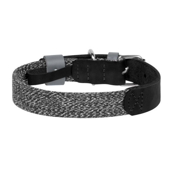 Waudog Leather dog collar with QR code Waudog size M w. 20mm, black 071029  58921 έως και 12 άτοκες δόσεις 4823089356945