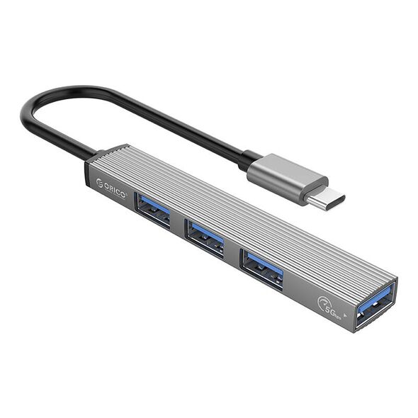 Orico Orico Hub USB-C to USB-A 3.0 + 3xUSB-A 2.0 - grey 067651  AH-13-GY-EP-IP έως και 12 άτοκες δόσεις 6942227120373