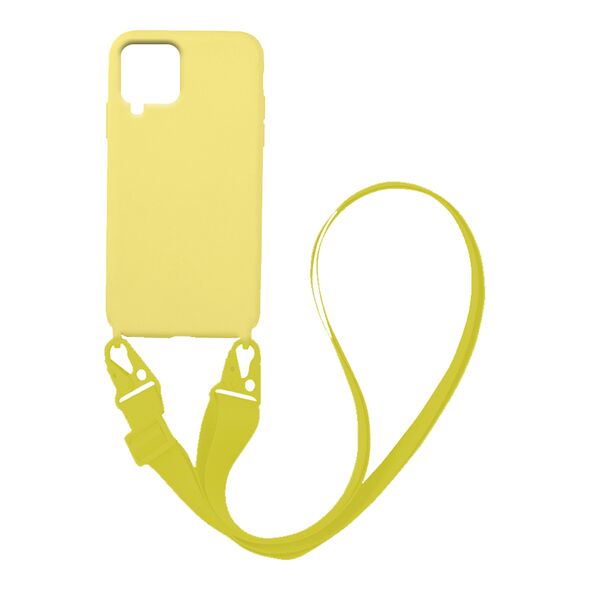 Θήκη Σιλικόνης με Strap CarryHang Sonique Samsung Galaxy A22 4G / Galaxy M32 4G / Galaxy M22 4G Κίτρινο 5201101723873