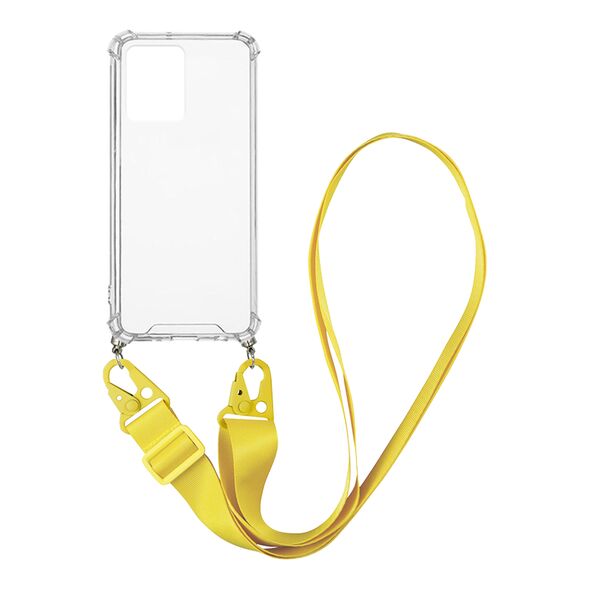 Θήκη Σιλικόνης με Strap Sonique Armor Clear Realme C35 Κίτρινο 5201101819323