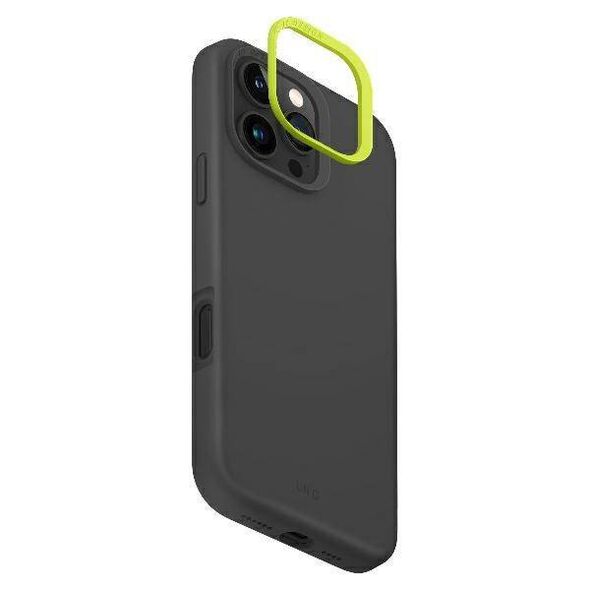 Case IPHONE 16 PRO MAX UNIQ Lino Hue Magclick Charging Charcoal gray 8886463689950