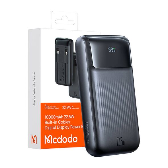 Mcdodo Mcdodo Power Bank  MC-0241 Digital Dis 10000mAh, 22,5W (black) 066802  MC-0241 έως και 12 άτοκες δόσεις 6921002602419