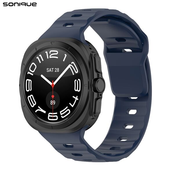 Λουράκι Σιλικόνης ColorWave Sonique για Samsung Galaxy Watch 7 Ultra (47mm) Μαύρο 5210312040716