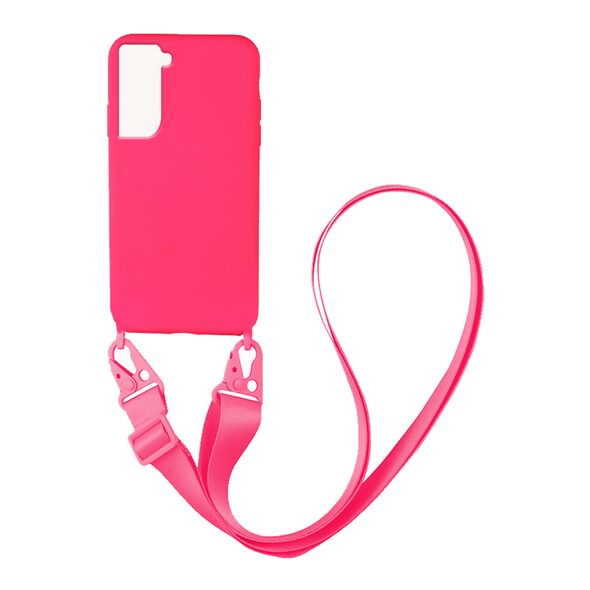 Θήκη Σιλικόνης με Strap CarryHang Sonique Samsung Galaxy S22 Φουξ 5201101774011