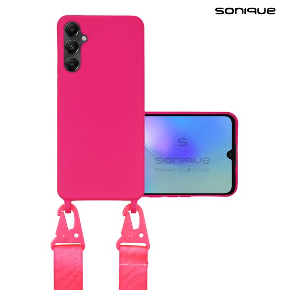 Θήκη Σιλικόνης με Strap CarryHang Sonique Samsung Galaxy A05s 4G Φουξ 5201101990800