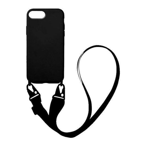 Θήκη Σιλικόνης με Strap CarryHang Sonique Apple iPhone 6/6s Plus Μαύρο 5201101791803