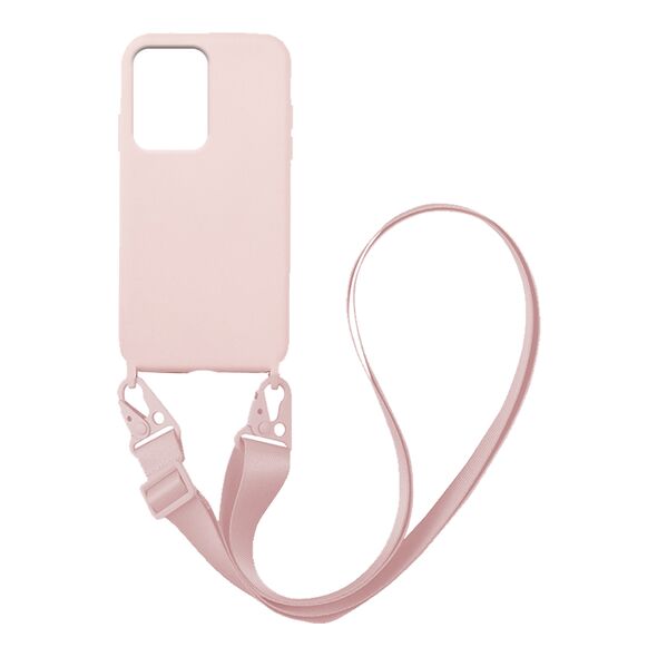 Θήκη Σιλικόνης με Strap CarryHang Sonique Xiaomi Redmi Note 12 5G / Poco X5 5G Ροζ 5201101929459