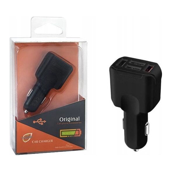 Ładowarka Vega ŁADOWARKA SAMOCHODOWA 4 X USB 3A CZARNA FAST CHARGER QUICK 4XUSB 3.0 FASTON 3000mA>