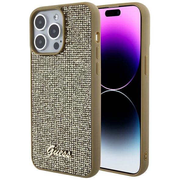 Guess Case for iPhone 15 Pro Max - Disco Metal Script (GUHCP15XPXPMSDGSD) - Gold 3666339173609 έως 12 άτοκες Δόσεις