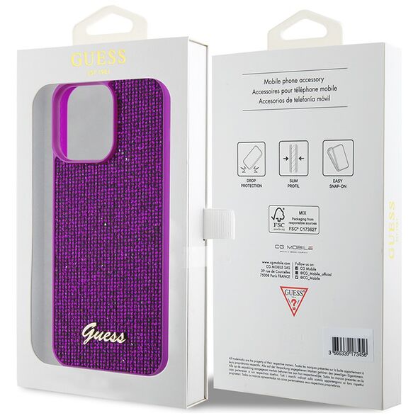 Guess Case for iPhone 15 Pro Max - Disco Metal Script (GUHCP15XPXPMSDGSF) - Fuchsia 3666339173746 έως 12 άτοκες Δόσεις