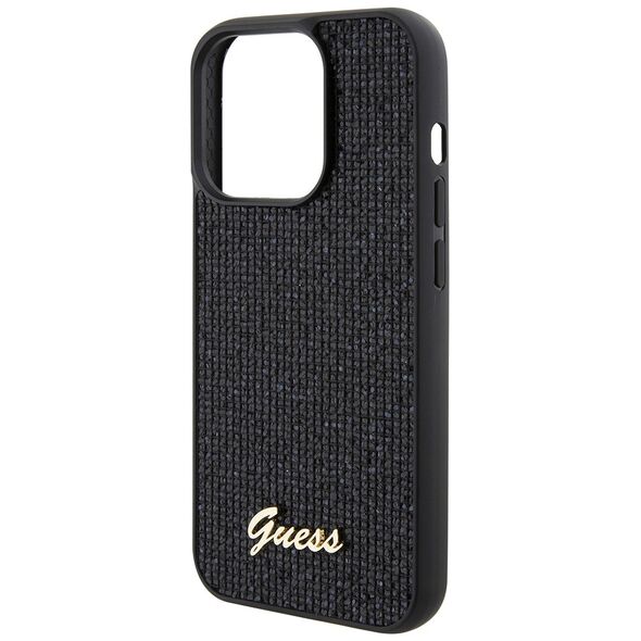 Guess Case for iPhone 15 Pro - Disco Metal Script (GUHCP15LPMSDGSK) - Black 3666339173456 έως 12 άτοκες Δόσεις