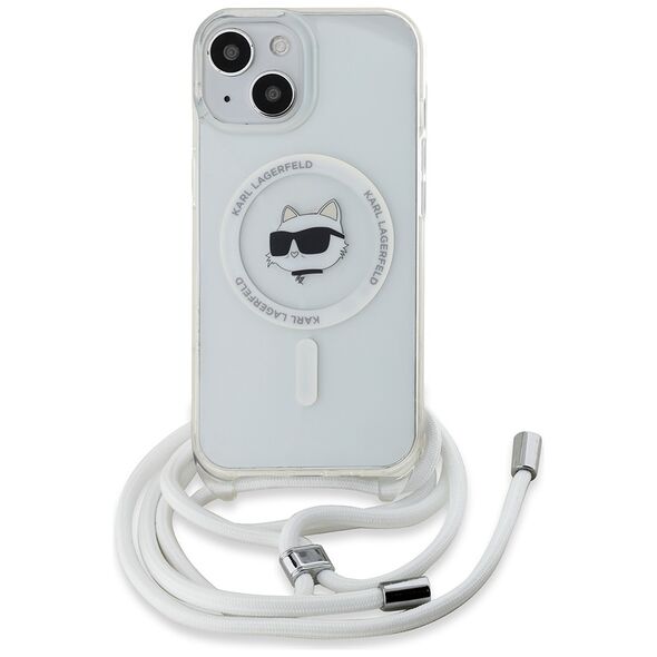 Karl Lagerfeld Case for iPhone 15 / iPhone 14 / iPhone 13 - Karl Lagerfeld IML MagSafe (KLHMPMP14SHCCHCHNT) - Transparent Choupette Head&Cord 3666339287085 έως 12 άτοκες Δόσεις