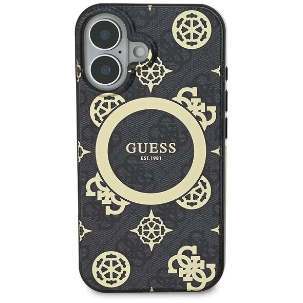 Guess Case for iPhone 16 - Guess IML Peony On 4G Background MagSafe (GUHMP16SH4PYEEK) - Black 3666339299903 έως 12 άτοκες Δόσεις