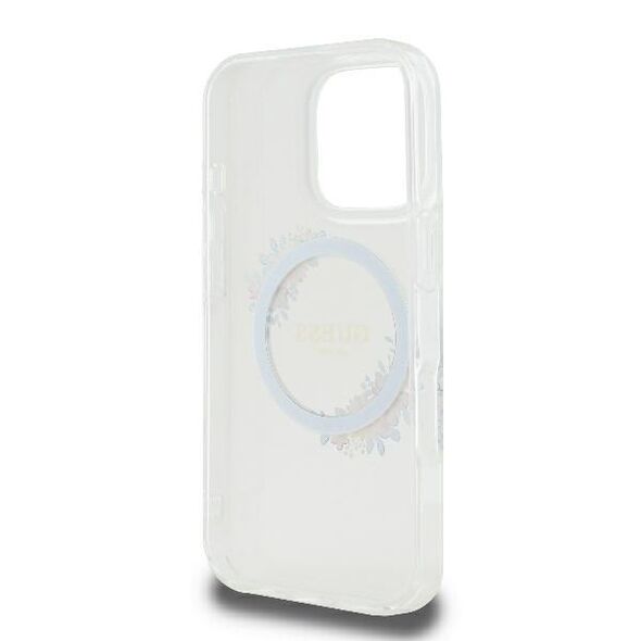 Guess Case for iPhone 16 Pro Max - Guess IML Flowers Wreath MagSafe (GUHMP16XHFHFWWFCT) - Clear 3666339311452 έως 12 άτοκες Δόσεις