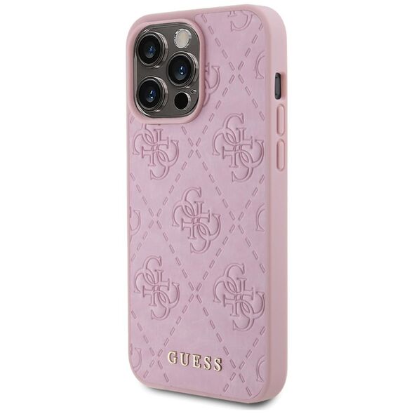 Guess Pouch for iPhone 15 Pro Max - Guess Leather 4G Stamped (GUHCP15XPXP4EPMP) - Pink 3666339150334 έως 12 άτοκες Δόσεις