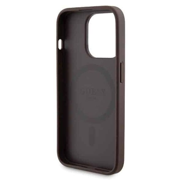 Guess Case for iPhone 15 Pro Max - Guess Hardcase Powerbank MagSafe (GUBPM5P1515X4GEMGW) - Brown 3666339214777 έως 12 άτοκες Δόσεις