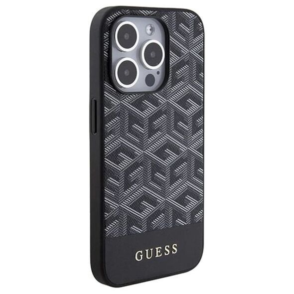 Guess Case for iPhone 15 Pro Max - Guess GCube Stripes MagSafe (GUHMP15XHGCFSEK) - Black 3666339194734 έως 12 άτοκες Δόσεις