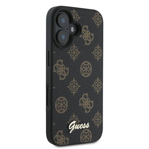 Guess Case for iPhone 16 Plus - Guess Peony Script MagSafe (GUHMP16MPGPYSK) - Black 3666339342333 έως 12 άτοκες Δόσεις