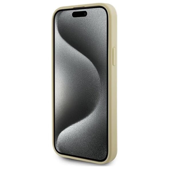 Guess Case for iPhone 15 / iPhone 14 / iPhone 13 - Guess Leather 4G Metal Metal Logo Rhinestone (GUHCP15SPS4DGPD) - Gold 3666339151003 έως 12 άτοκες Δόσεις