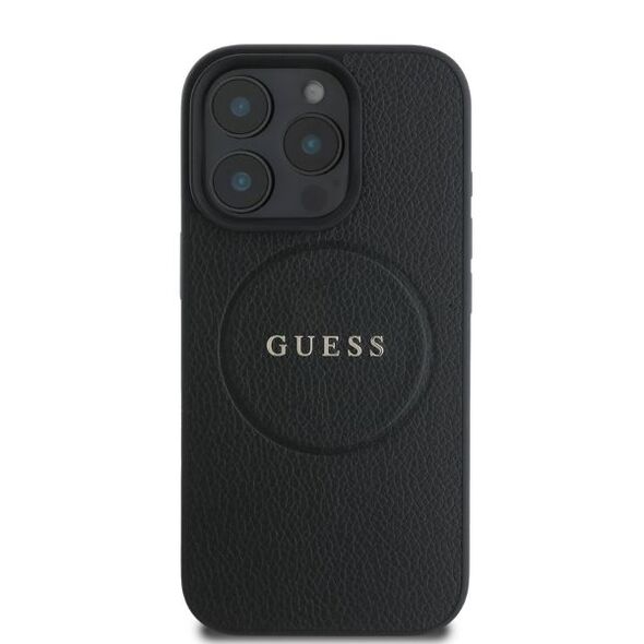 Guess Case for iPhone 16 Pro Max - Guess Grained Ring MagSafe (GUHMP16XPGHSMMK) - Black 3666339303532 έως 12 άτοκες Δόσεις