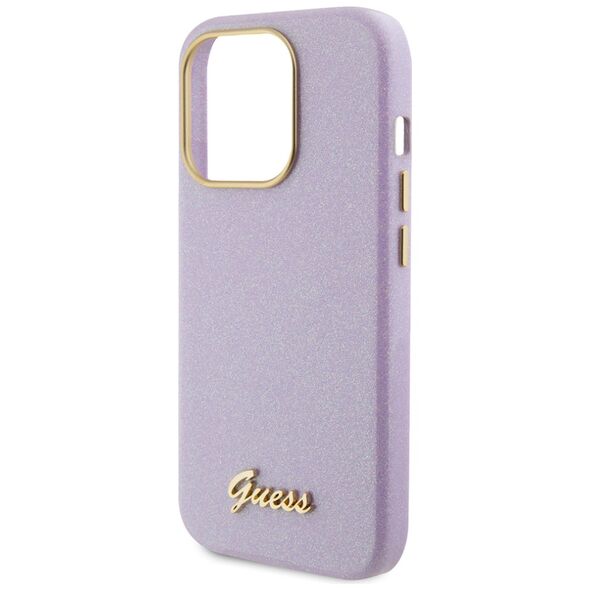 Guess Case for iPhone 15 Pro - Guess Glitter Glossy Glossy Script (GUHCP15LPGMCSL) - Light Purple 3666339155360 έως 12 άτοκες Δόσεις