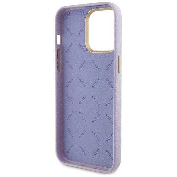 Guess Case for iPhone 15 Pro Max - Guess Glitter Glossy Glossy Script (GUHCP15XPGPGMCSL) - Light Purple 3666339155377 έως 12 άτοκες Δόσεις