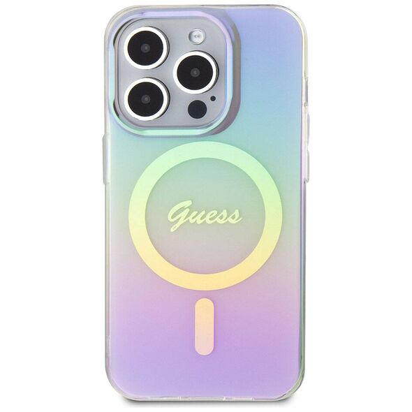 Guess Case for iPhone 15 Pro Max - Guess IML Iridescent MagSafe (GUHMP15XHITSU) - Purple 3666339154813 έως 12 άτοκες Δόσεις