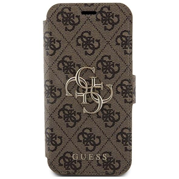 Guess Case for iPhone 15 Pro - Guess Book 4G (GUBKP15L4GMGBR) - Brown 3666339194444 έως 12 άτοκες Δόσεις