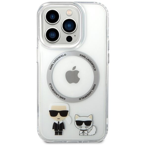 Karl Lagerfeld IPhone 14 Pro Max Case - Karl Lagerfeld Hardcase MagSafe (KLHMP14XHKCT) - Transparent Karl & Choupette Aluminum 3666339077785 έως 12 άτοκες Δόσεις