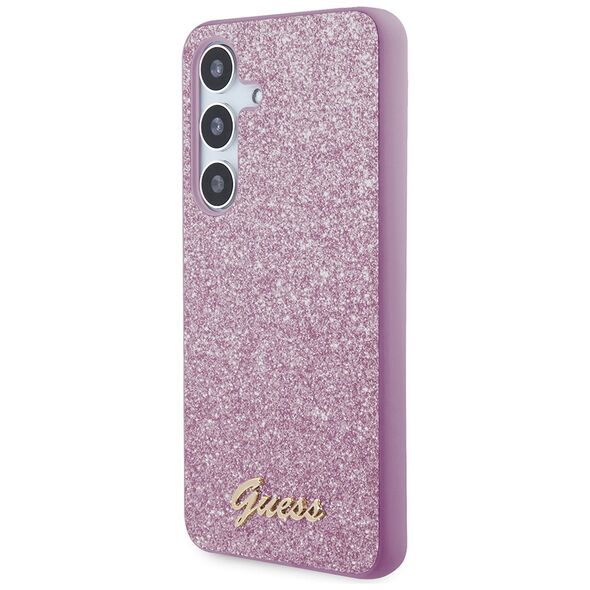 Guess Case for Samsung Galaxy S24 - Guess Glitter Script (GUHCS24SHGGSHU) - Purple 3666339241339 έως 12 άτοκες Δόσεις