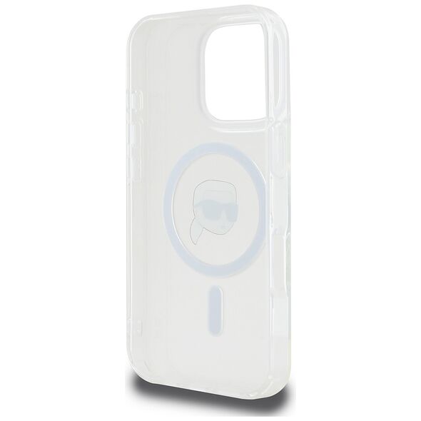 Karl Lagerfeld Case for iPhone 16 Pro - Karl Lagerfeld IML MagSafe (KLHMP16LHLHLSKIH) - White Karl`s Head 3666339318062 έως 12 άτοκες Δόσεις