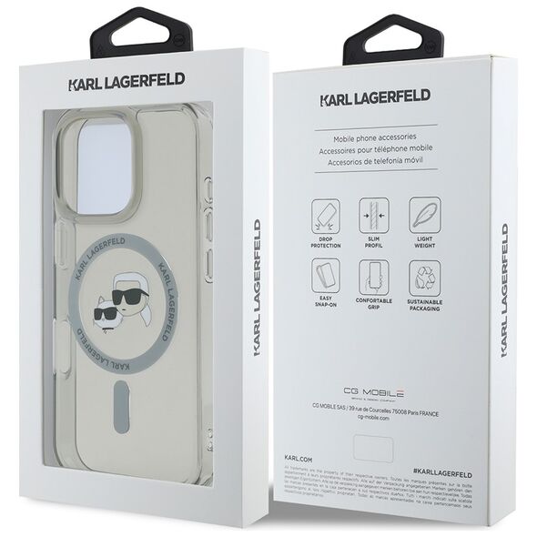 Karl Lagerfeld Case for iPhone 16 Pro - Karl Lagerfeld IML MagSafe (KLHMP16LHLHLSKCK) - Metal Karl&Choupette Head 3666339318260 έως 12 άτοκες Δόσεις