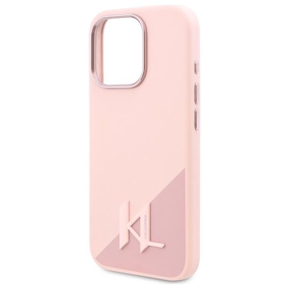 Karl Lagerfeld Case for iPhone 16 Pro - Karl Lagerfeld Silicone MagSafe (KLHMP16LSCMKKMPCP) - Pink Shadow Metal Initial 3666339317980 έως 12 άτοκες Δόσεις