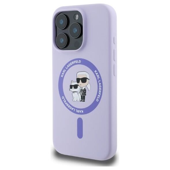 Karl Lagerfeld Case for iPhone 16 Pro - Karl Lagerfeld Silicone Ring MagSafe (KLHMP16LSCMKKCRHU) - Purple Karl&Choupette 3666339318741 έως 12 άτοκες Δόσεις