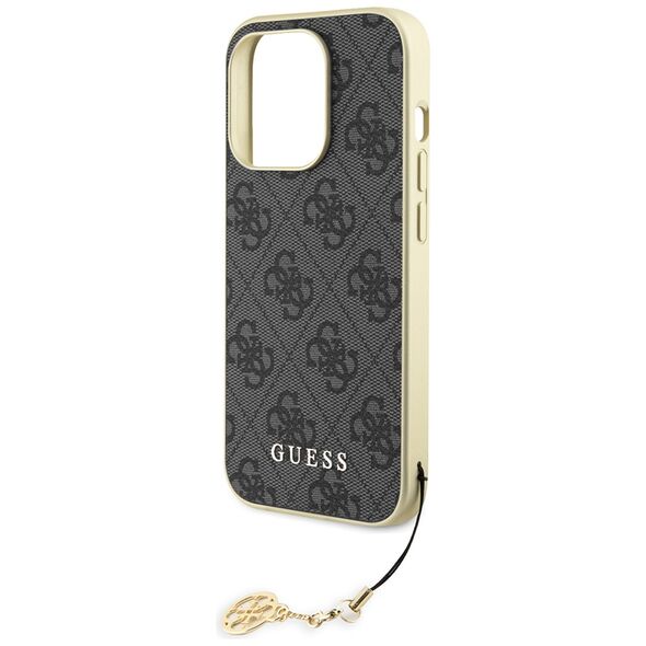 Guess Case for iPhone 15 Pro - Guess Hardcase 4G Charms Collection (GUHCP15LGF4GGR) - Grey 3666339171681 έως 12 άτοκες Δόσεις