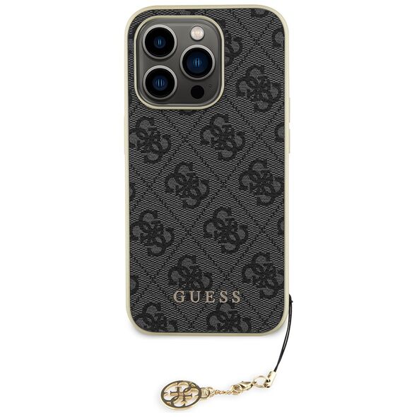 Guess Case for iPhone 15 Pro Max - Guess Hardcase 4G Charms Collection (GUHCP15XGF4GGR) - Grey 3666339171698 έως 12 άτοκες Δόσεις