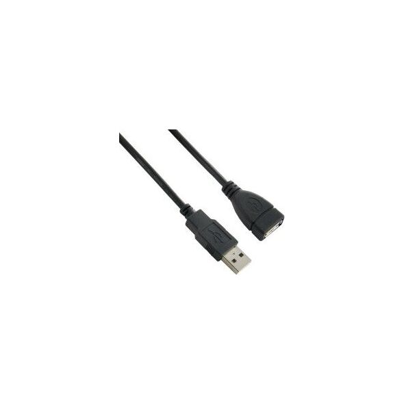 Kabel USB Lanberg USB-A - 1.8 m Czarny (CA-USBE-10CC-0018-BK)