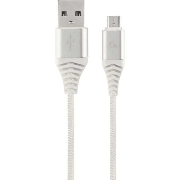 Kabel USB Gembird USB-A - microUSB 1 m Biały (CC-USB2B-AMmBM-1M-BW2)