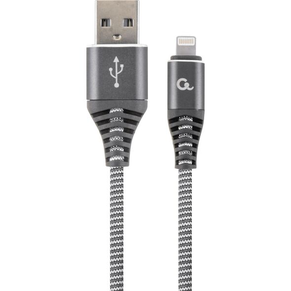 Kabel USB Gembird USB-A - Lightning 2 m Szary (CC-USB2B-AMLM-2M-WB2)