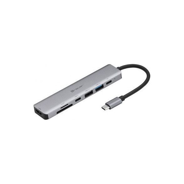 Adapter USB Tracer ADAPTER TRACER A-2, USB Type-C z czytnikiem kart, HDMI 4K, USB 3.0, PDW 60W