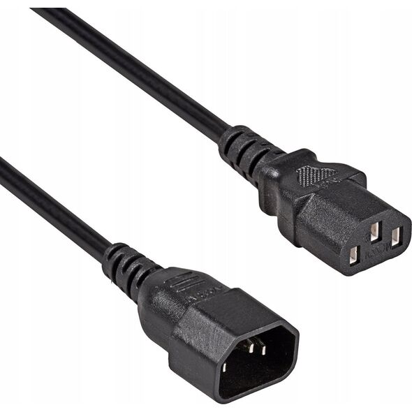 Kabel zasilający Akyga AKYGA Kabel zasilający AK-PC-07C przedłużacz CU IEC C13 / C14 3m