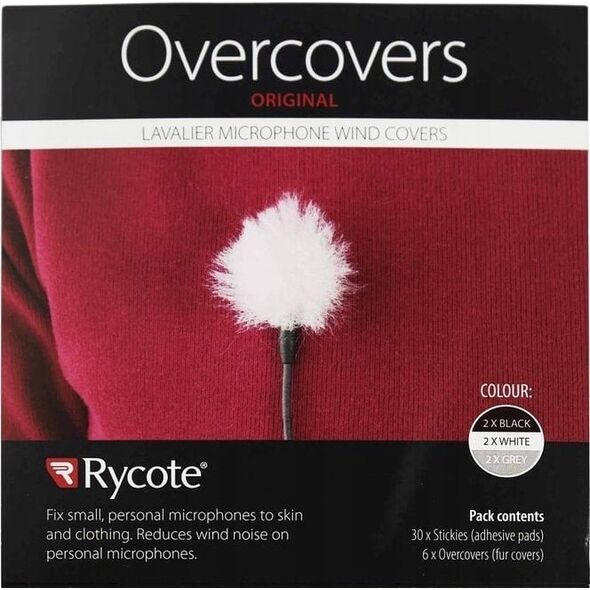 Rycote Rycote Overcovers, Mix Color - 6 fur /30 Stickies