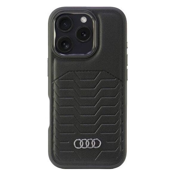 Audi Audi Synthetic Leather MagSafe iPhone 16 Pro 6.3" czarny/black hardcase AU-TPUPCMIP16P-GT/D3-BK