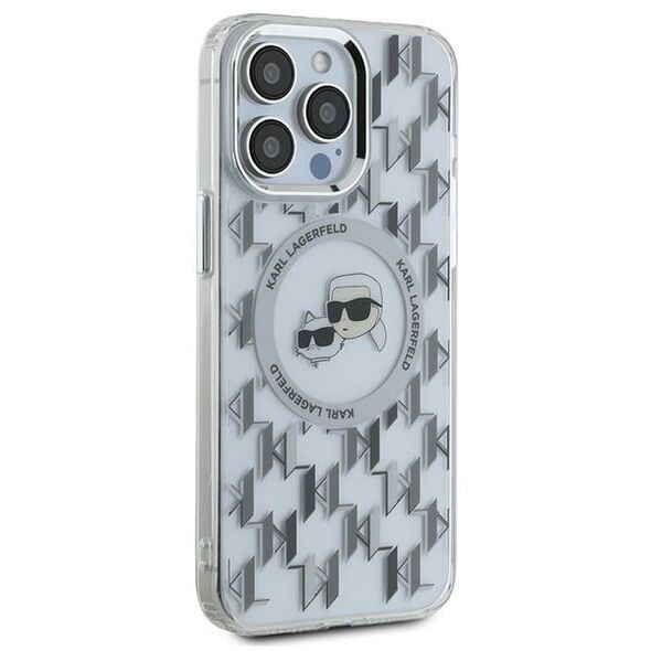 Karl Lagerfeld Case for iPhone 15 Pro Max - Karl Lagerfeld IML MagSafe (KLHMP15XHMCKMMHT) - Clear Monogram Karl&Choupette Head 3666339285333 έως 12 άτοκες Δόσεις